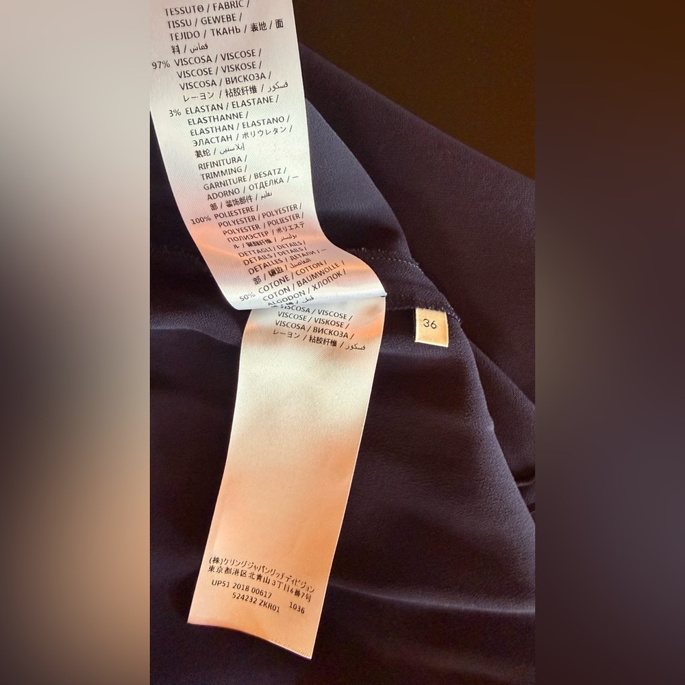 GUCCI - Navy Mini Shift Dress with White and Red Contrast Trim - Picture 14 of 15